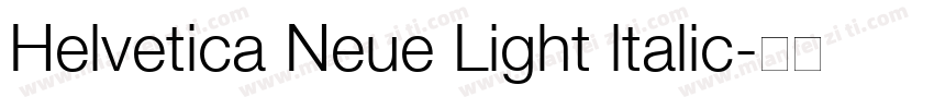 Helvetica Neue Light ltalic字体转换
